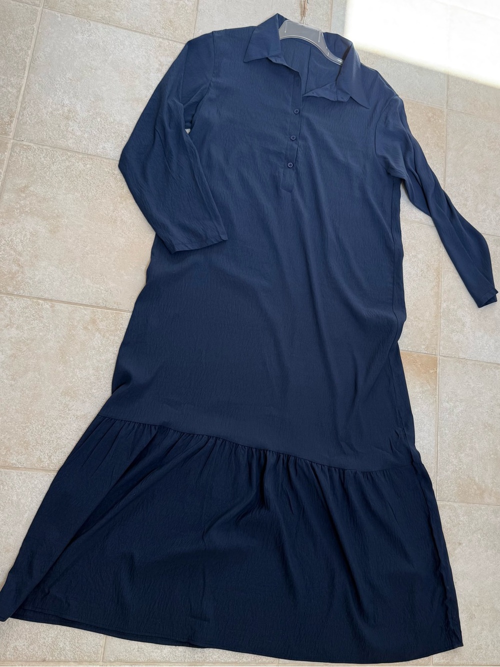 Navy maxi dress polyester size XXL